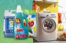 OMO mosószerek, Domestos fertőtlenítőszer és Coccolino öblítők 7 kg-os és 5 l-es kiszerelésekben