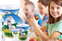 5 részes porcelán reggeliző szett gyerekeknek 4 féle választható mintával