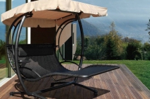 Double Dream Chair 2 személyes nyugágy hinta funkcióval, napernyővel, fejpárnával, italtartókkal és ajándék Swarovski ékszerrel