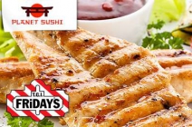 T.G.I. Friday’s, Planet Sushi, Tacos Locos 30-50% kedvezménnyel! 3 hónapig érvényes Gastro-card Ezüst kártya 2 személy részére kedvezményes ételfogyasztásra
