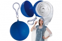 Praktikus, összecsomagolható, poncsó szabású esőkabát akasztós, golyó alakú műanyag tokkal, kék színben + ajándék 8 db-os Crayola zsírkréta készlet