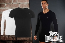Lonsdale Single alsóruházatként is viselhető rövid és hosszú ujjú férfi pólók több méretben, fekete és fehér színben
