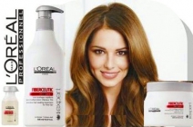 L'Oréal Professionnel Série Expert Fiberceutic hajújraépítő kezelés melegollós hajvágással, mosással, szárítással, infravörös ultrahangos vagy infrazonos hatóanyag bevitellel