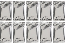 10 db ezüst, élzárós ajándék csomagoló tasak A/4-es méretben