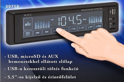 M.N.C MP3-as érintőképernyős autórádió
