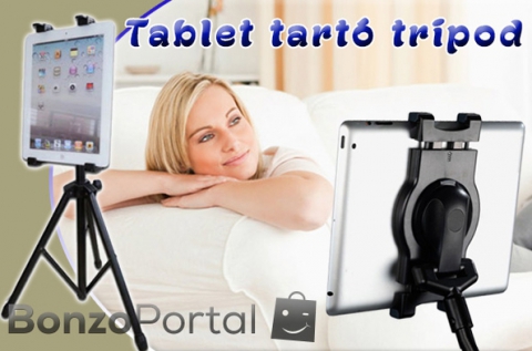 Összecsukható tablet tartó tripod, állvány