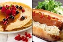 Pécs: 2 db extra amerikai hot-dog + 2 db óriáspalacsinta 2 fő részére