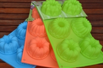 6 db-os szilikonos mini kuglóf forma