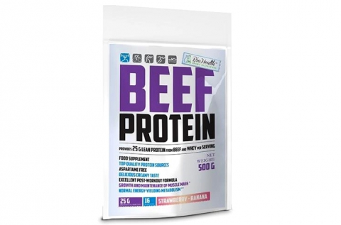 BioHealth Beef Protein fehérjepor eper-banán ízben