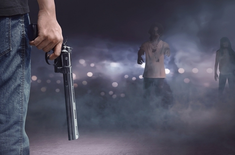 Zombi vadászat 3 fegyverrel, 32 db lőszerrel