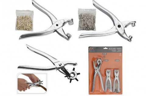 Övlyukasztó és szegecselő szett