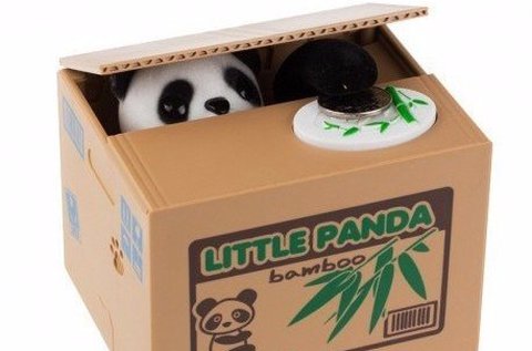 Panda persely érzékelővel