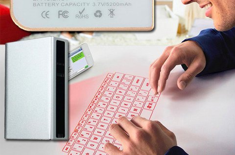 2 az 1-ben virtuális bluetooth lézer billentyűzet