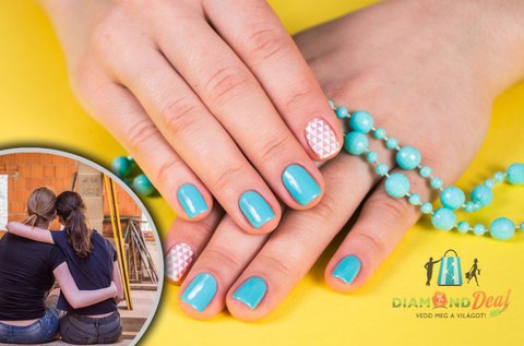 Színes gél lakk 2 fő részére mini manikűrrel