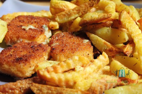 2 személyes rántott bőségtál finom fagylaltkehellyel