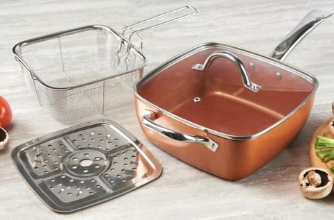 4 az 1-ben CopperPan szögletes serpenyő