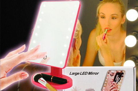 LED-es kozmetikai tükör állítható fényerővel