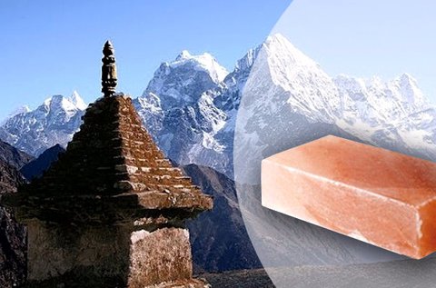 Simára csiszolt sótégla Himalája kristálysóból