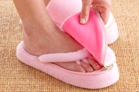 Memóriahabos lábápoló papucs rózsaszín kivitelben