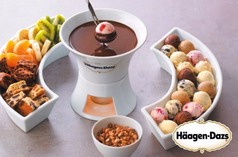 Haagen-Dazs jégkrém fondü 2 főnek belga csokival