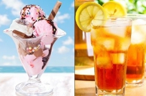 2 óriás fagyikehely 2x4 dl teakoktéllal 2 fő részére