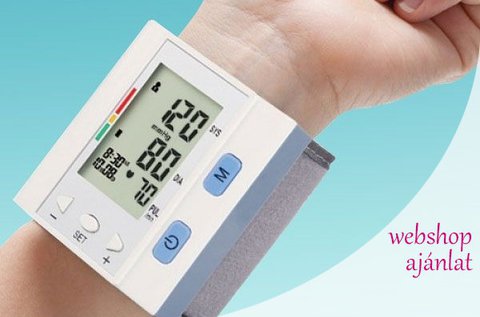 Csuklóra helyezhető digitális vérnyomásmérő
