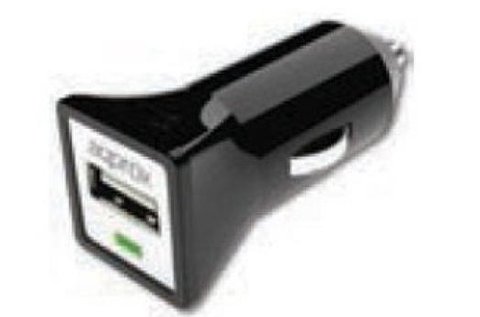Fekete USB autós töltő