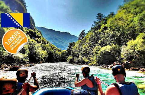 Rafting túra teljes ellátással a boszniai Boracko-tónál