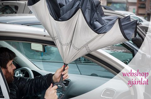 Viharbiztos fordított esernyő csuklómarkolattal