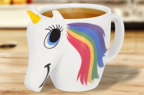 Hőre változó egyszarvú kerámia bögre