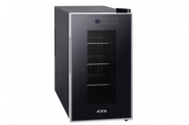 Hűtsd be kedvenc boraidat! 23 l-es ICES IWC-860 kompakt borhűtő termoelektromos hűtési rendszerrel, krómozott polcokkal és kék LED világítással