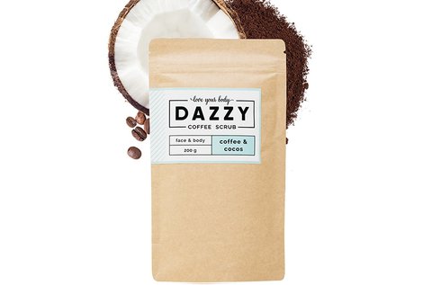 Dazzy kávés testradír kókusszal