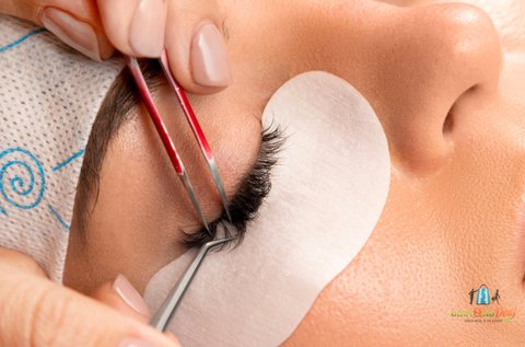 3D szempilla építés műselyem pillákkal