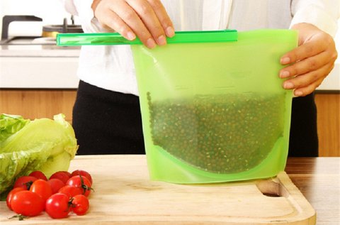 Légmentesen zárható szilikon fagyasztó tasak