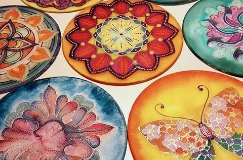 3 órás selyem mandala festés