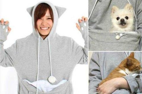 Pihe-puha kisállat hordozó pulcsi