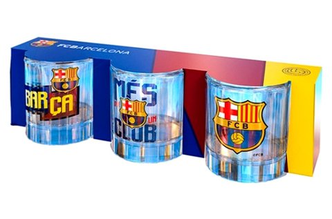 3 db-os F.C. Barcelona röviditalos pohárkészlet
