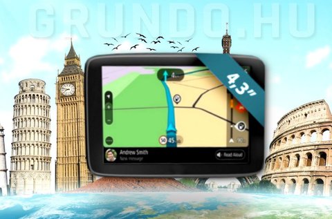 4,3 colos GPS teljes Európa térképpel
