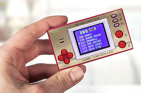 Retró zseb konzol 150 féle játékkal, hangszóróval