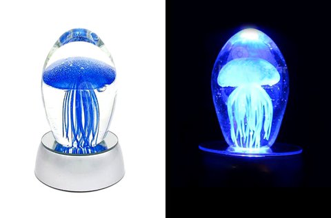 Medúza papírnehezék beépített LED világítással