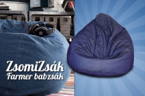 Helyezd magad kényelembe! ZsomiZsák babzsákfotelek sötétkék farmerhuzattal és antibakteriális polisztirol gyöngy töltőanyaggal