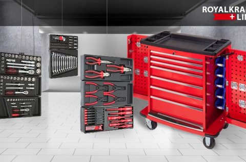 KraftRoyal szerszámkocsi 149 db szerszámmal
