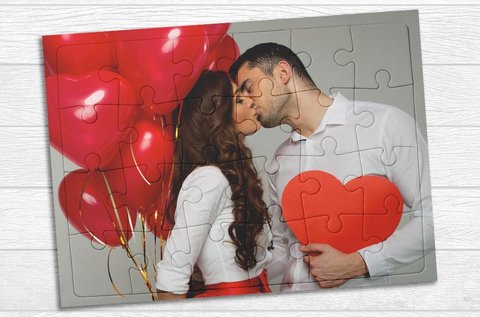 A5-ös méretű Valentin-napi fotó puzzle