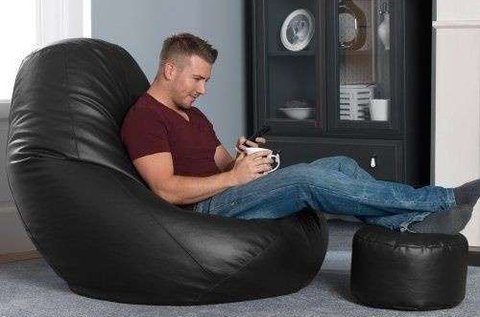 XXL-es méretű gamer fotel és puff