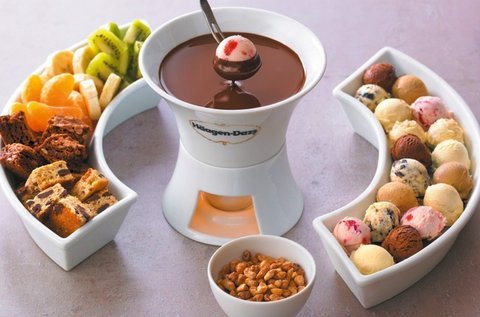 Häagen-Dazs jégkrém fondü 2 főnek belga csokival